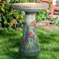Ceramic, Stoneware & Clay Bird Baths